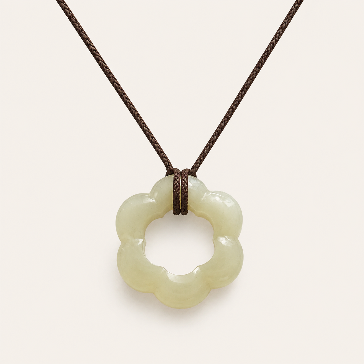 Plum Blossom Openwork Cord Necklace