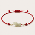 Ox Jade Red Cord Bracelet | 牛生肖玉石紅繩手鏈