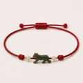 Tiger Jade Red Cord Bracelet | 虎生肖玉石紅繩手鏈