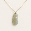 Celadon Jade Three-Pea Necklace