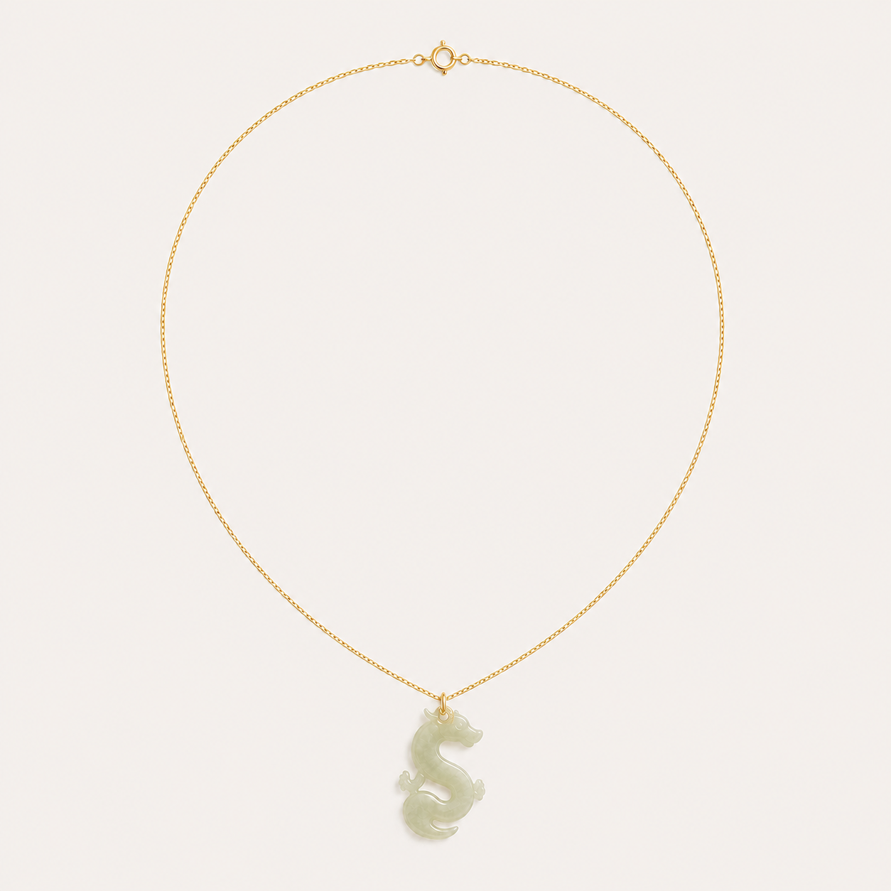 Dragon Jade Pendant Necklace | 龍生肖玉石吊墜項鏈