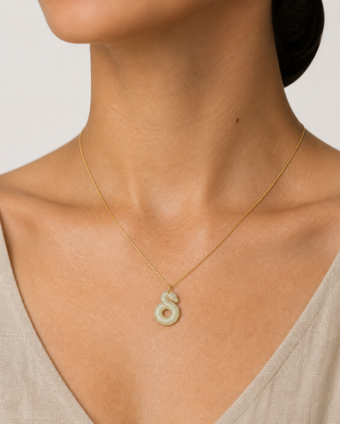 Snake Jade Pendant Necklace