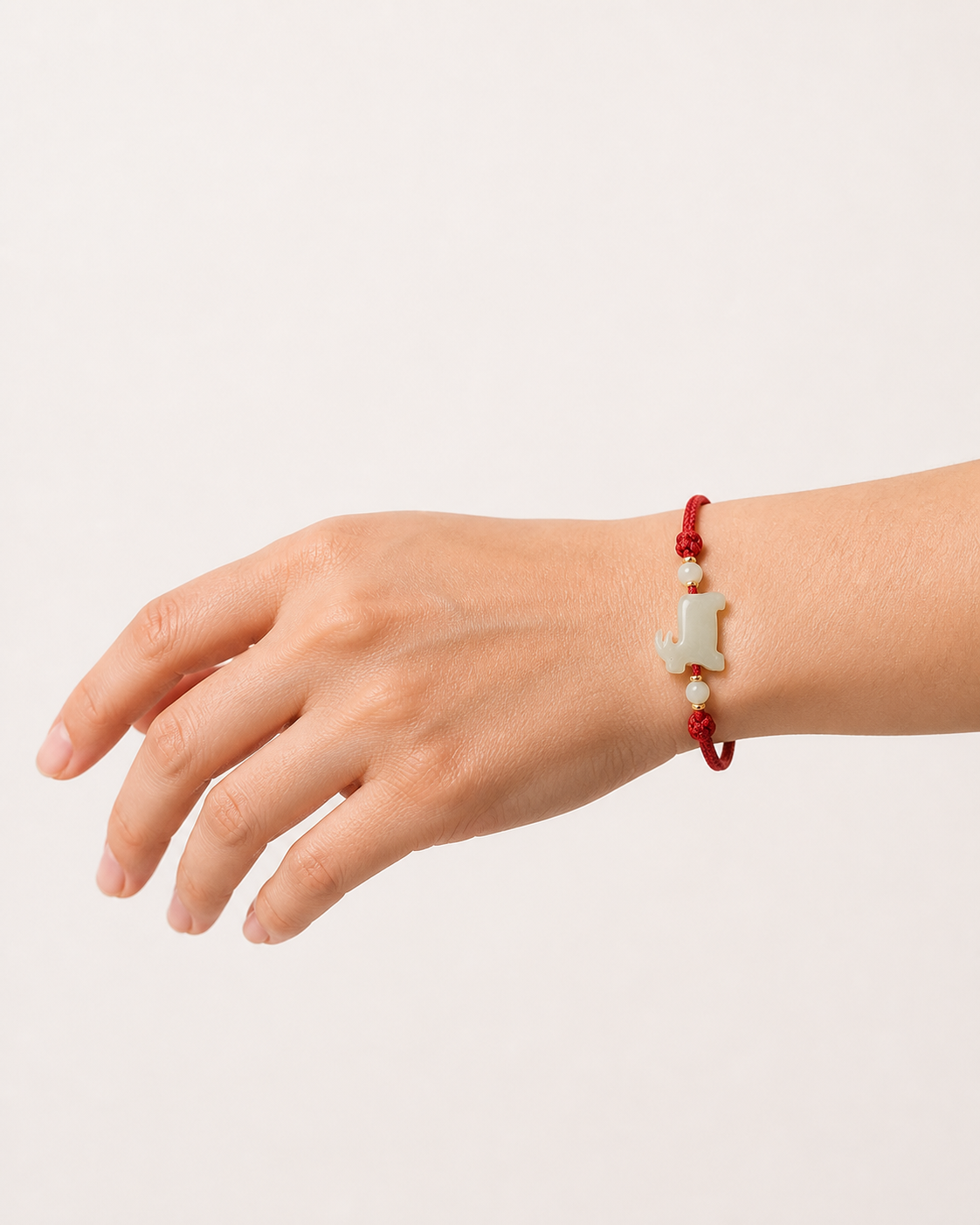 Goat Jade Red Cord Bracelet | 羊生肖玉石紅繩手鏈