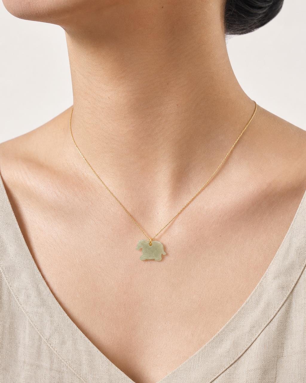 Goat Jade Pendant Necklace