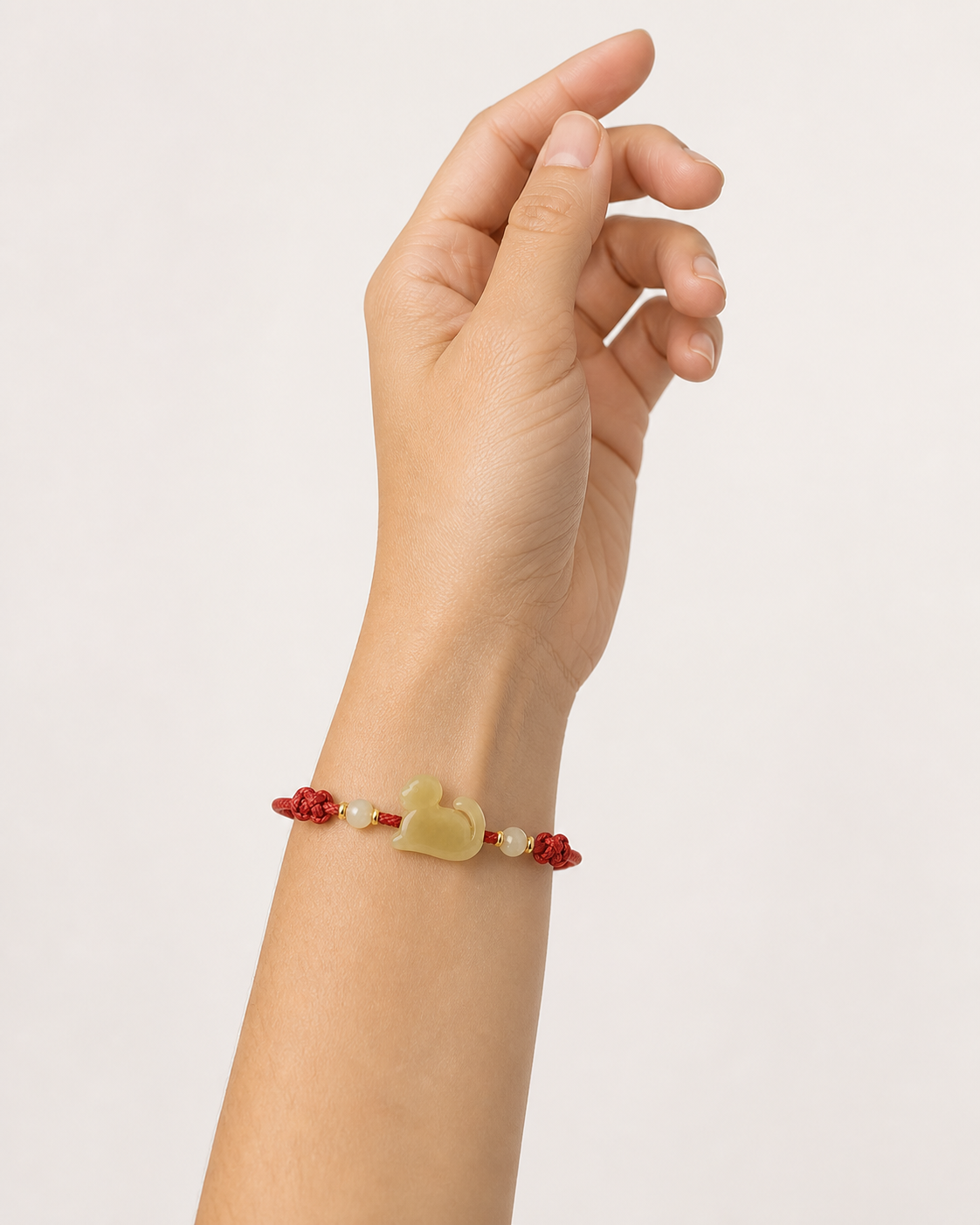 Monkey Jade Red Cord Bracelet | 猴生肖玉石紅繩手鏈