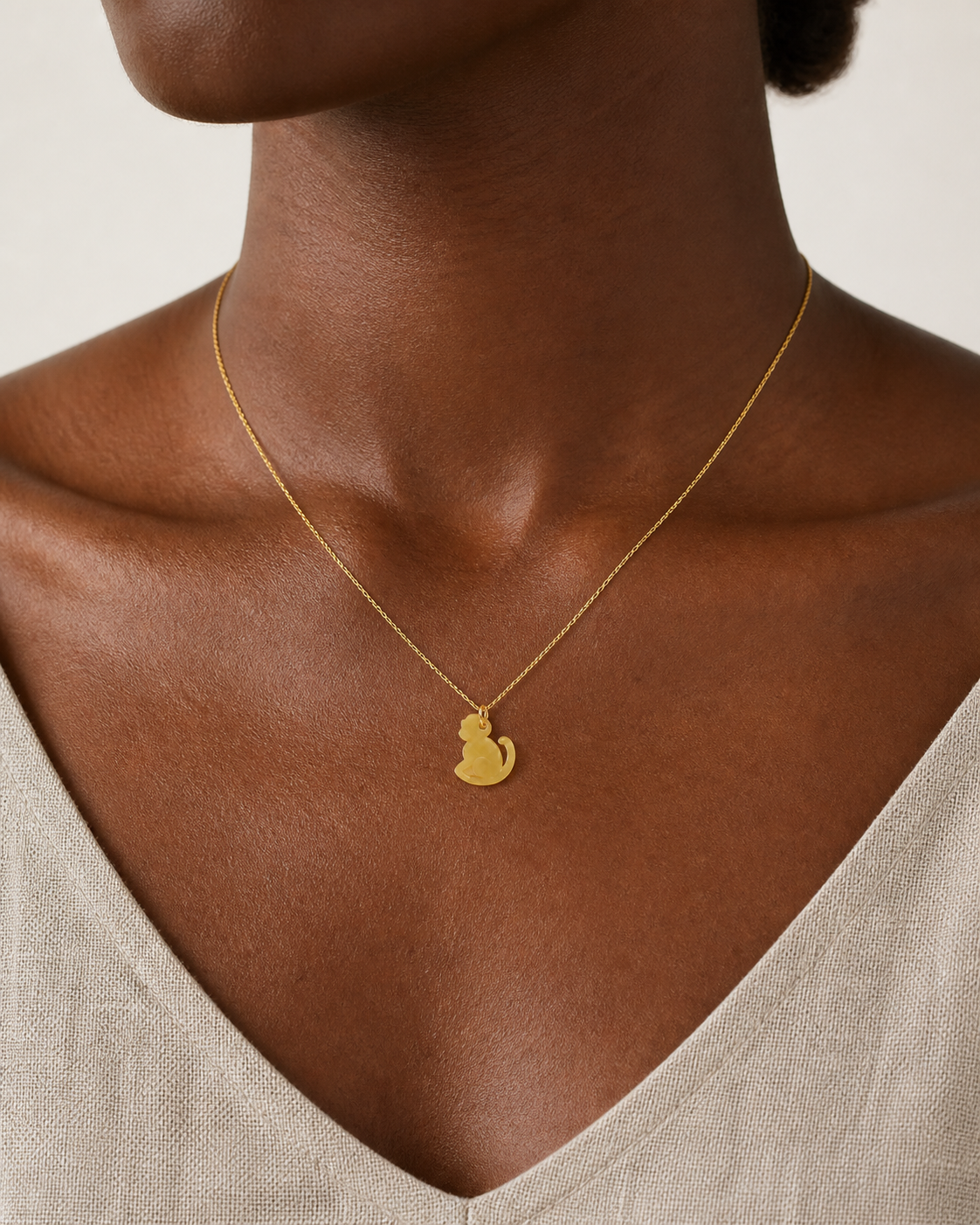 Monkey Jade Pendant Necklace