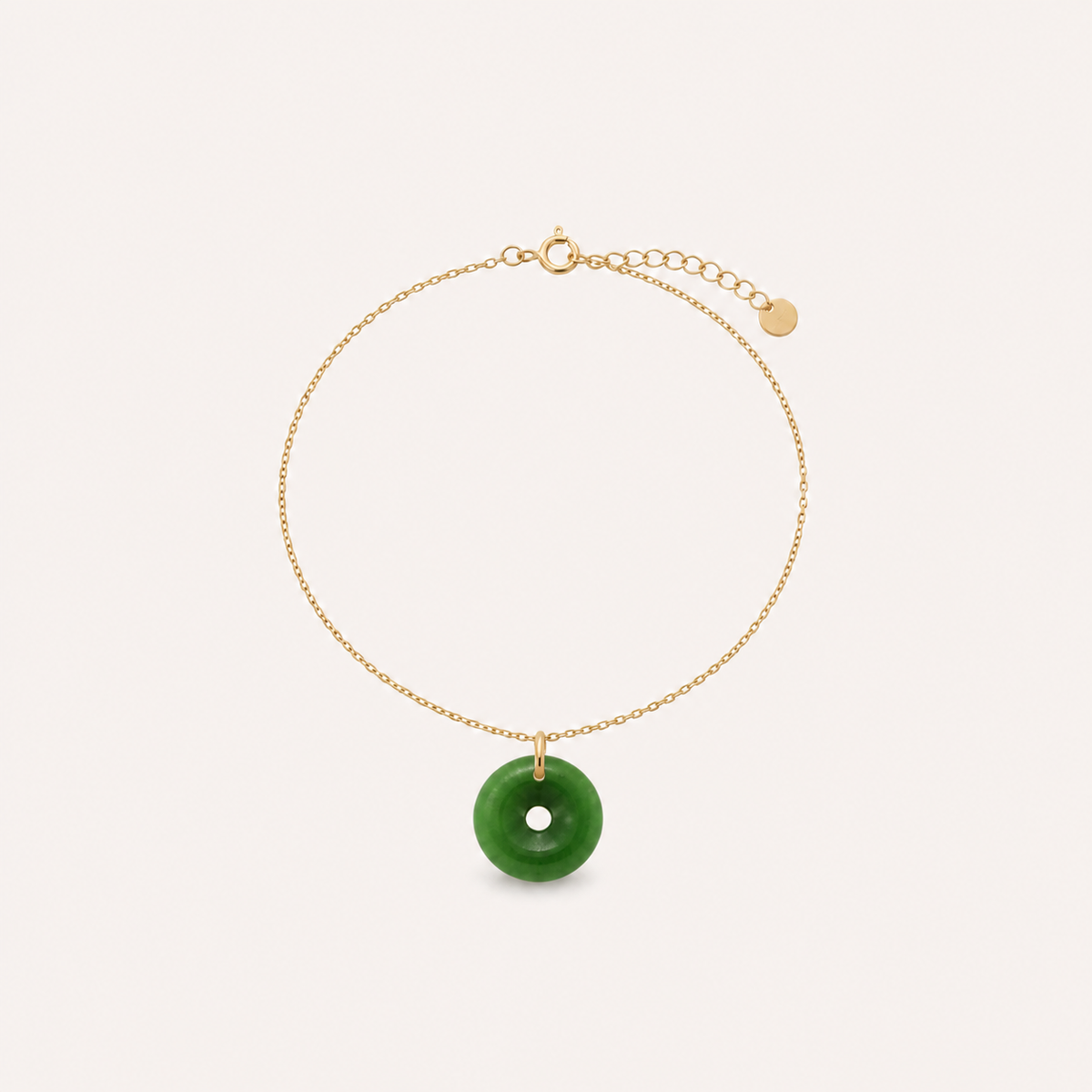 White Jade Peace Disc Bracelet