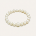 Creamy White Jade Focal Bead Bracelet | 奶白玉圆珠手链