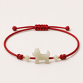 Dog Jade Red Cord Bracelet | 狗生肖玉石紅繩手鏈