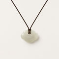 White Jade Cloud Window Cord Necklace