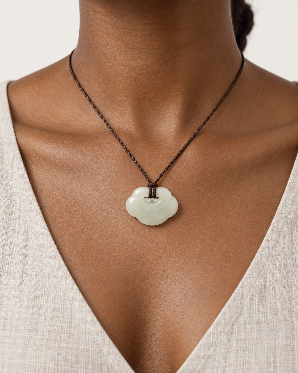 White Jade Ruyi Pendant