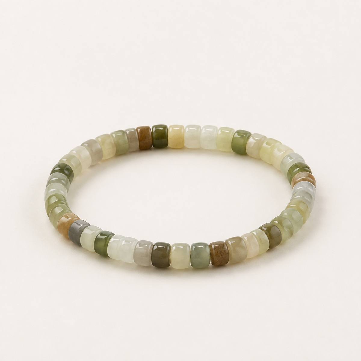 Four Seasons Jade Barrel-Bead Bracelet